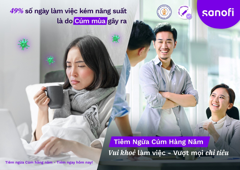 BẠN CÓ BIẾT: 49% SỐ NGÀY LÀM VIỆC KÉM NĂNG SUẤT LÀ DO CÚM MÙA GÂY RA?